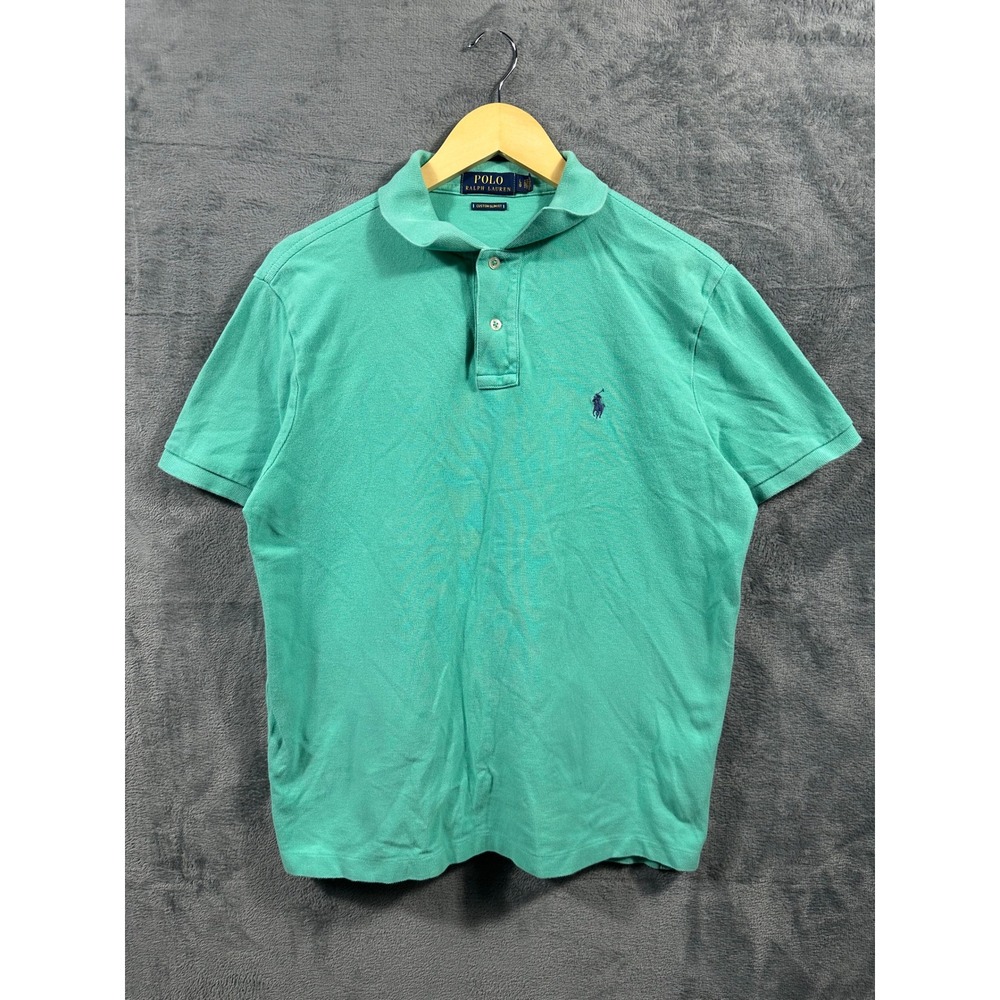 Polo Ralph Lauren Mens Custom Slim Fit Polo Shirt Mint Green Large L